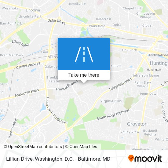 Lillian Drive map