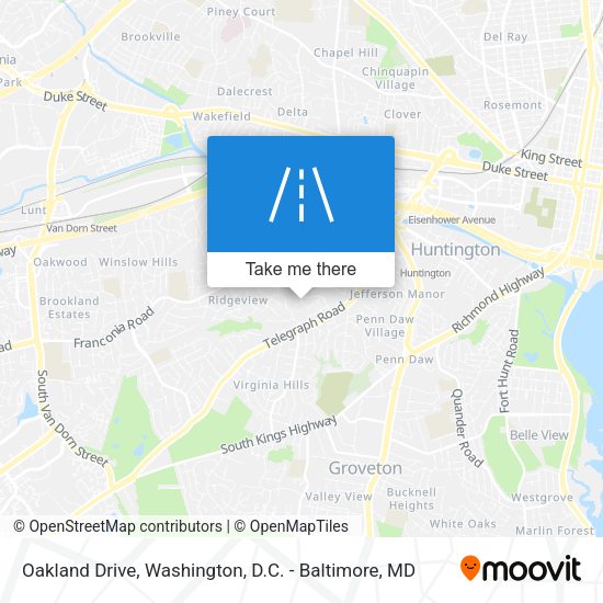 Oakland Drive map