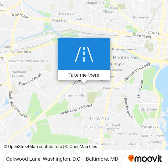 Oakwood Lane map