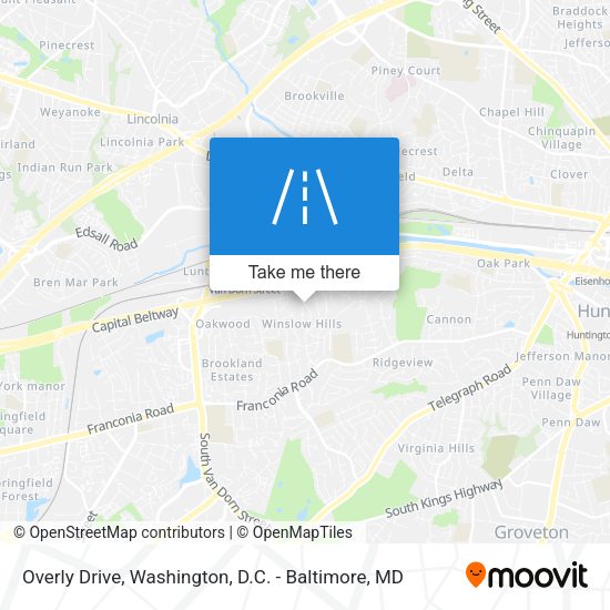 Overly Drive map