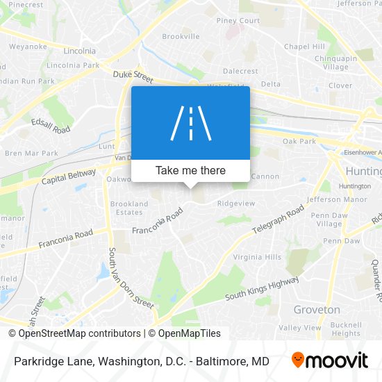 Parkridge Lane map