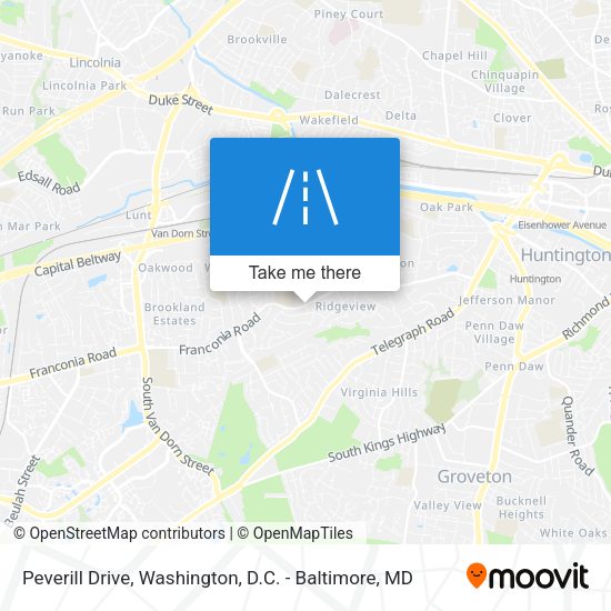Peverill Drive map