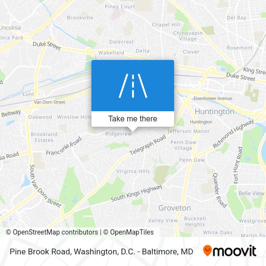 Pine Brook Road map