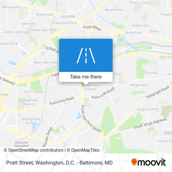 Mapa de Pratt Street