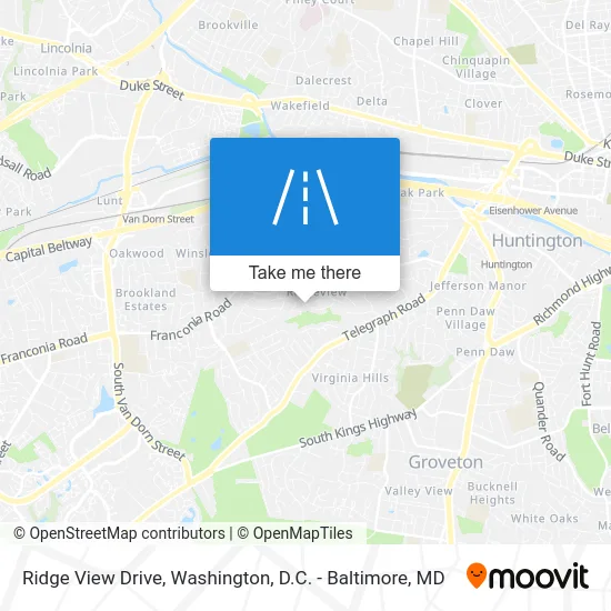 Ridge View Drive map