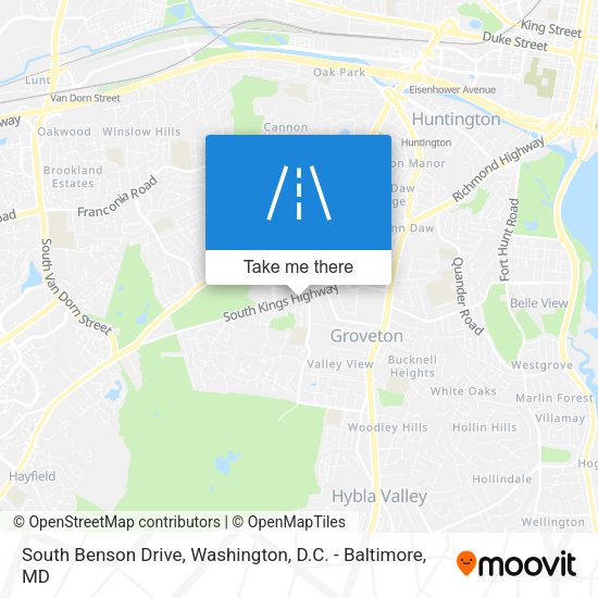 South Benson Drive map