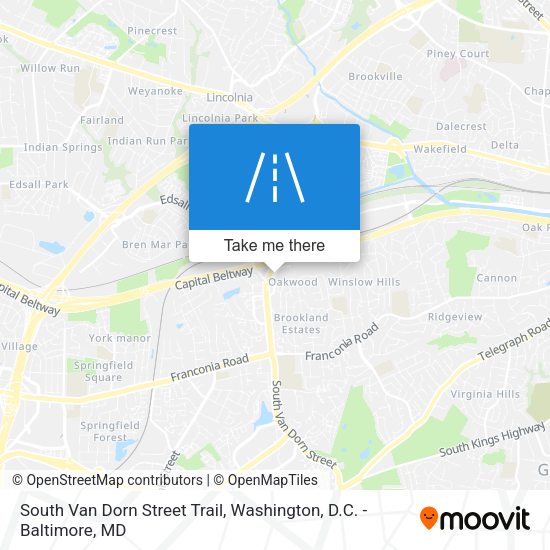 South Van Dorn Street Trail map