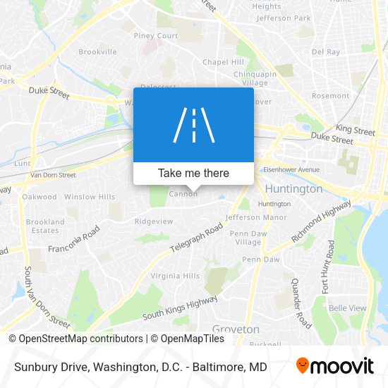 Mapa de Sunbury Drive