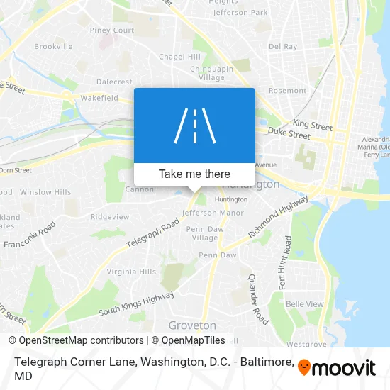 Telegraph Corner Lane map