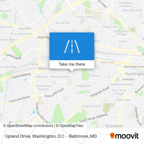 Upland Drive map