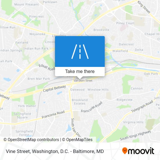 Vine Street map