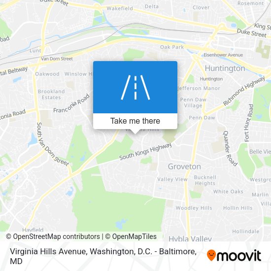 Mapa de Virginia Hills Avenue