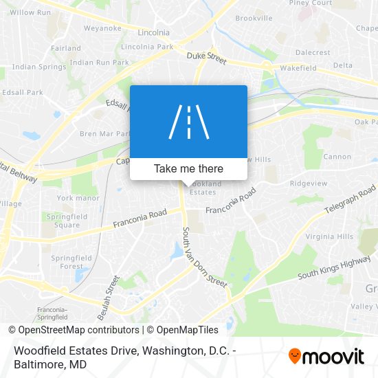 Mapa de Woodfield Estates Drive