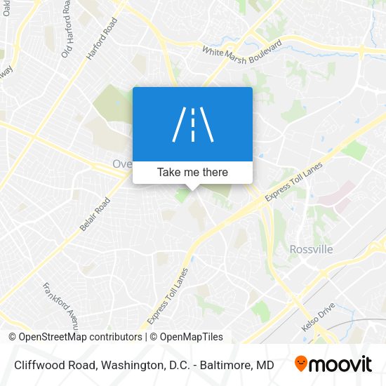 Mapa de Cliffwood Road