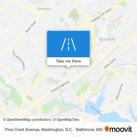 Pine Crest Avenue map