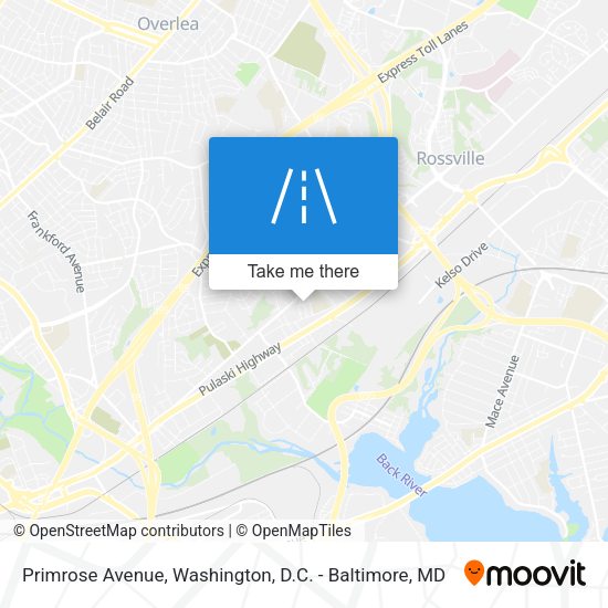 Primrose Avenue map