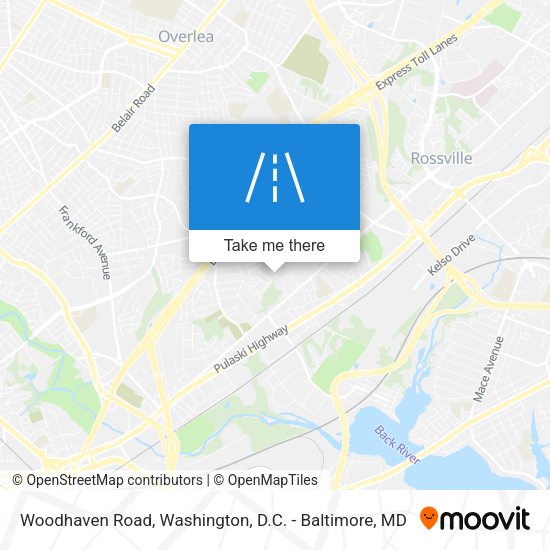 Woodhaven Road map