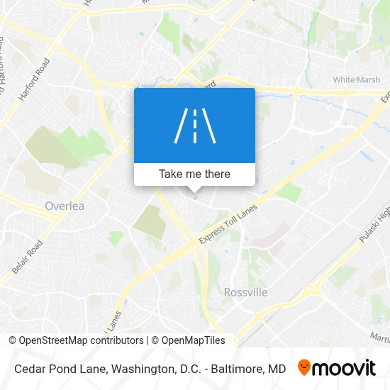 Cedar Pond Lane map