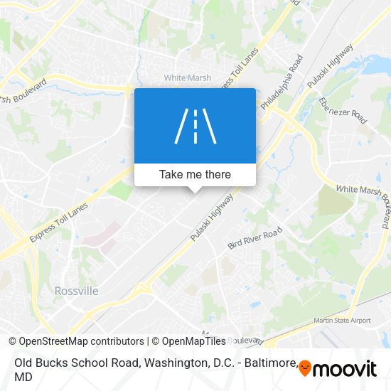 Old Bucks School Road map