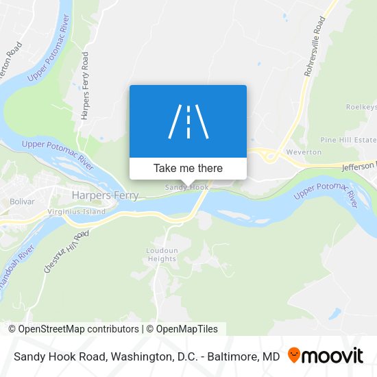 Sandy Hook Road map