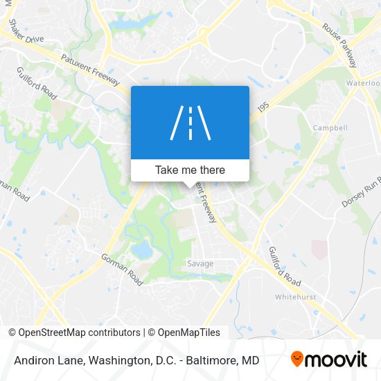 Andiron Lane map