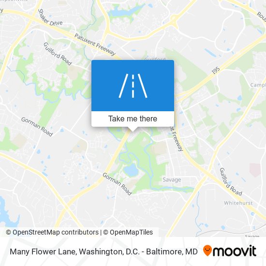 Many Flower Lane map