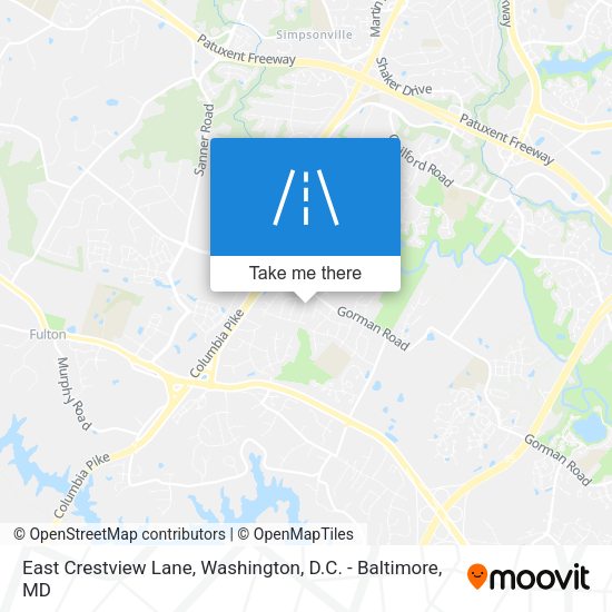 East Crestview Lane map