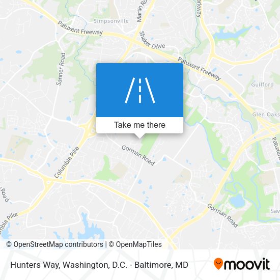 Hunters Way map