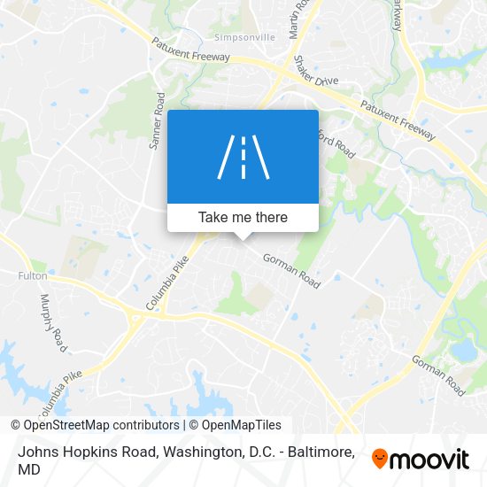 Mapa de Johns Hopkins Road