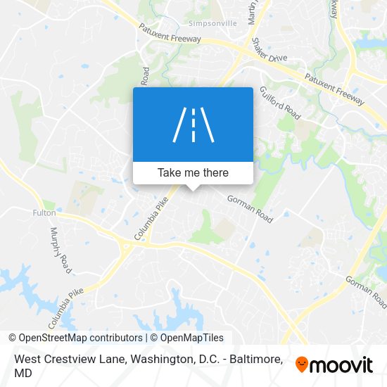 Mapa de West Crestview Lane