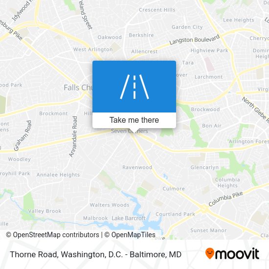 Mapa de Thorne Road