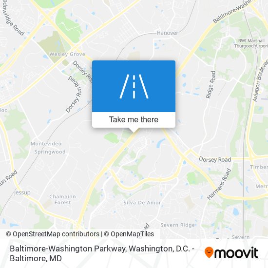 Baltimore-Washington Parkway map