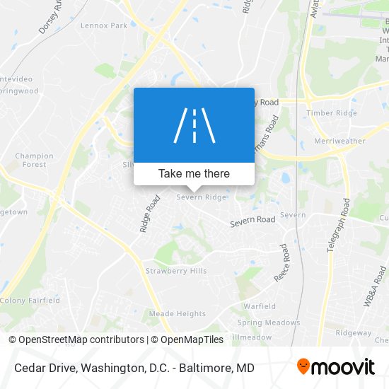 Cedar Drive map