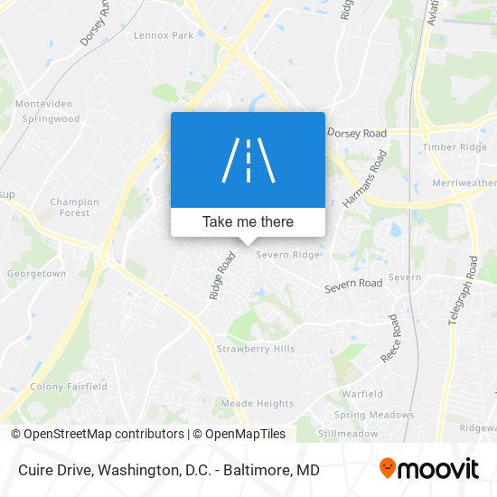 Cuire Drive map