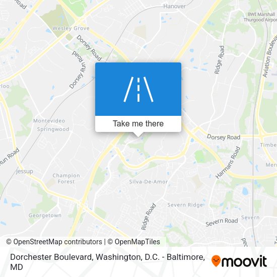 Dorchester Boulevard map