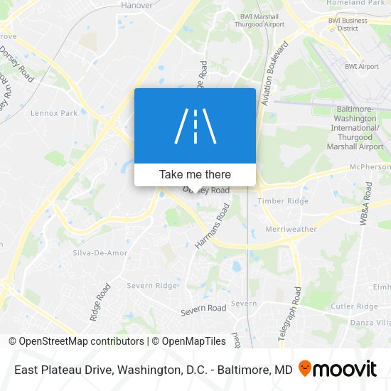 East Plateau Drive map