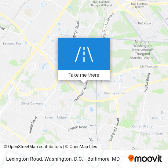 Lexington Road map