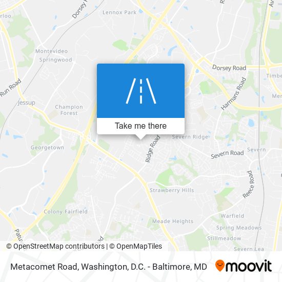 Metacomet Road map