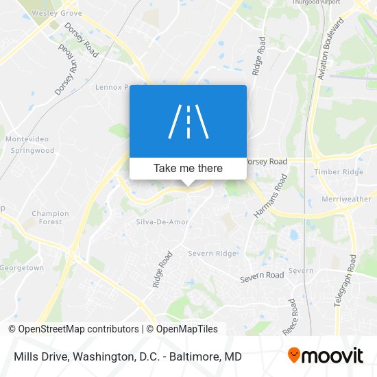 Mills Drive map