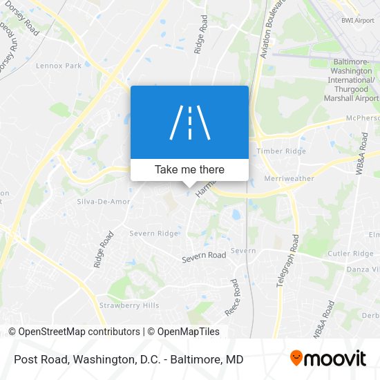 Mapa de Post Road