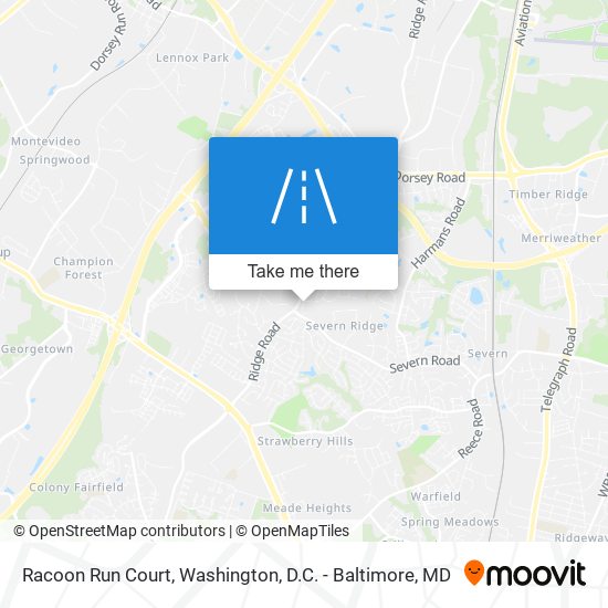 Racoon Run Court map