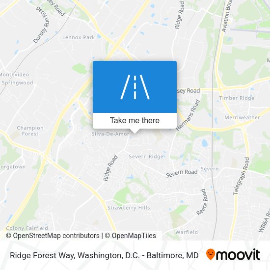 Ridge Forest Way map