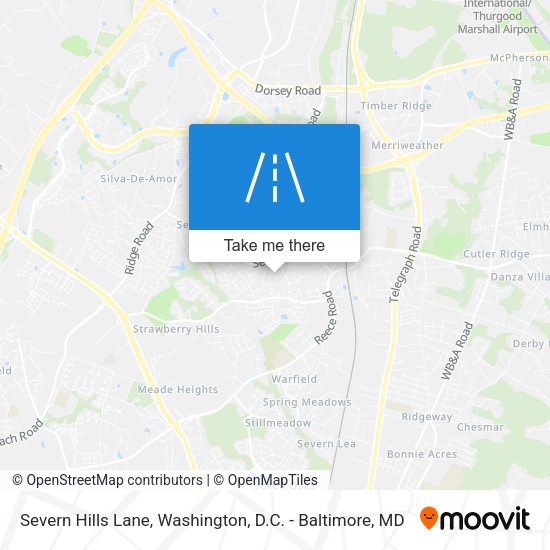 Severn Hills Lane map