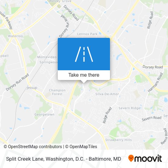 Split Creek Lane map