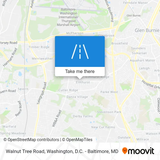 Walnut Tree Road map