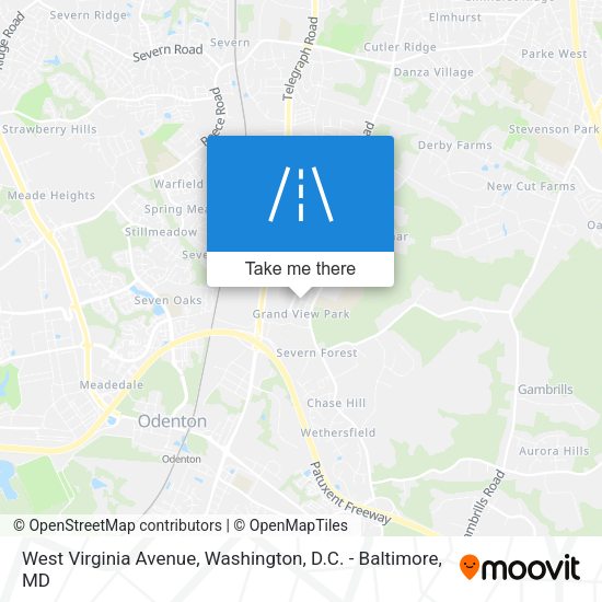 West Virginia Avenue map