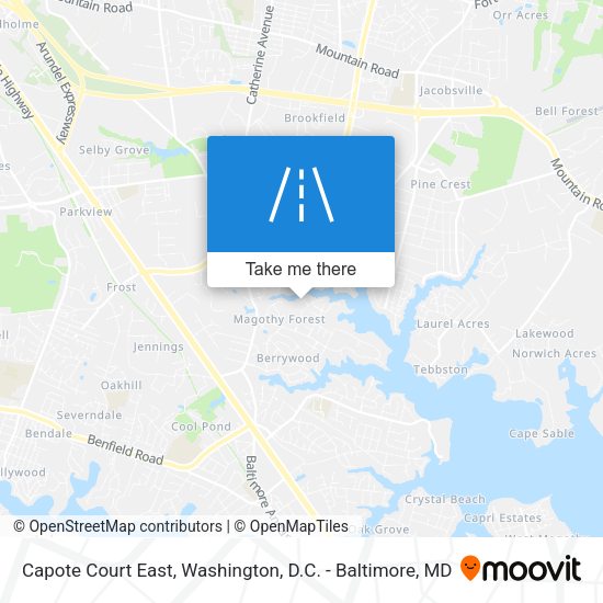 Capote Court East map