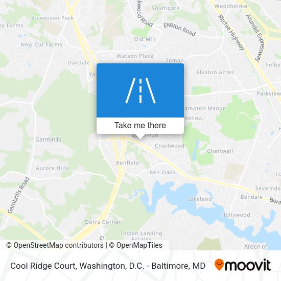 Mapa de Cool Ridge Court