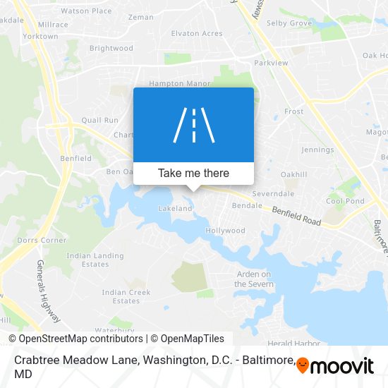 Crabtree Meadow Lane map