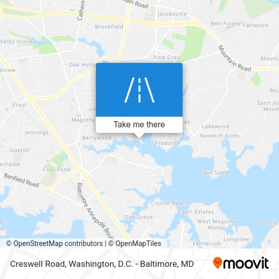 Creswell Road map